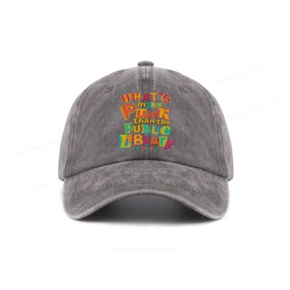 Pagewings What’s More Punk Than The Public Library Washed Cap