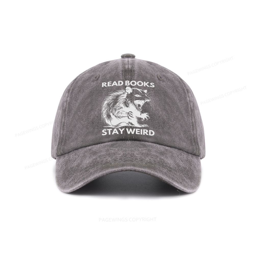 Pagewings Read Books Stay Weird Washed Cap