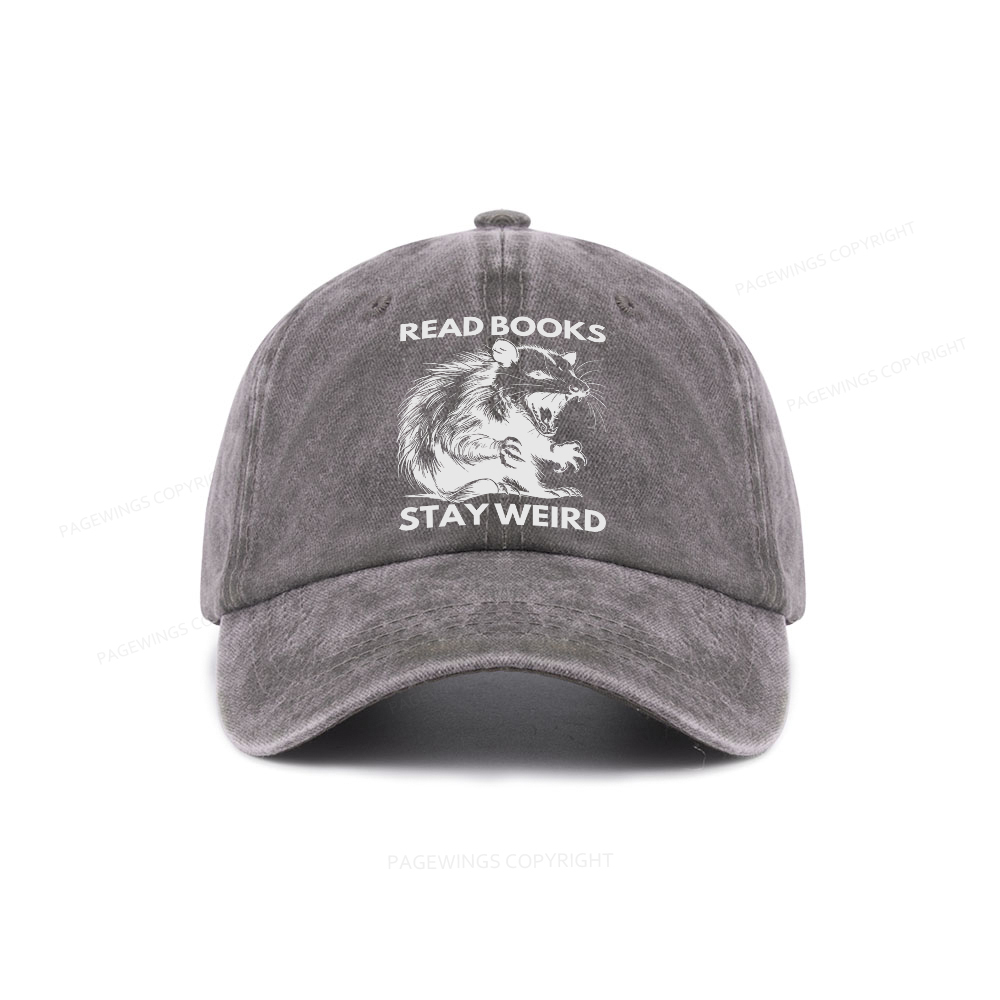 Pagewings Read Books Stay Weird Washed Cap