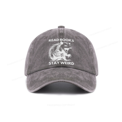 Pagewings Read Books Stay Weird Washed Cap