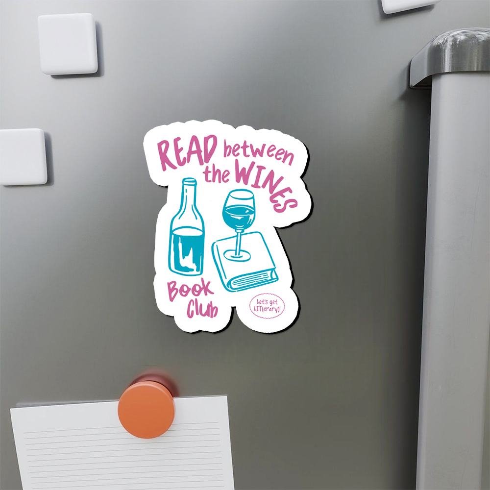 Pagewings Wine Lover Book Club Fridge Magnet