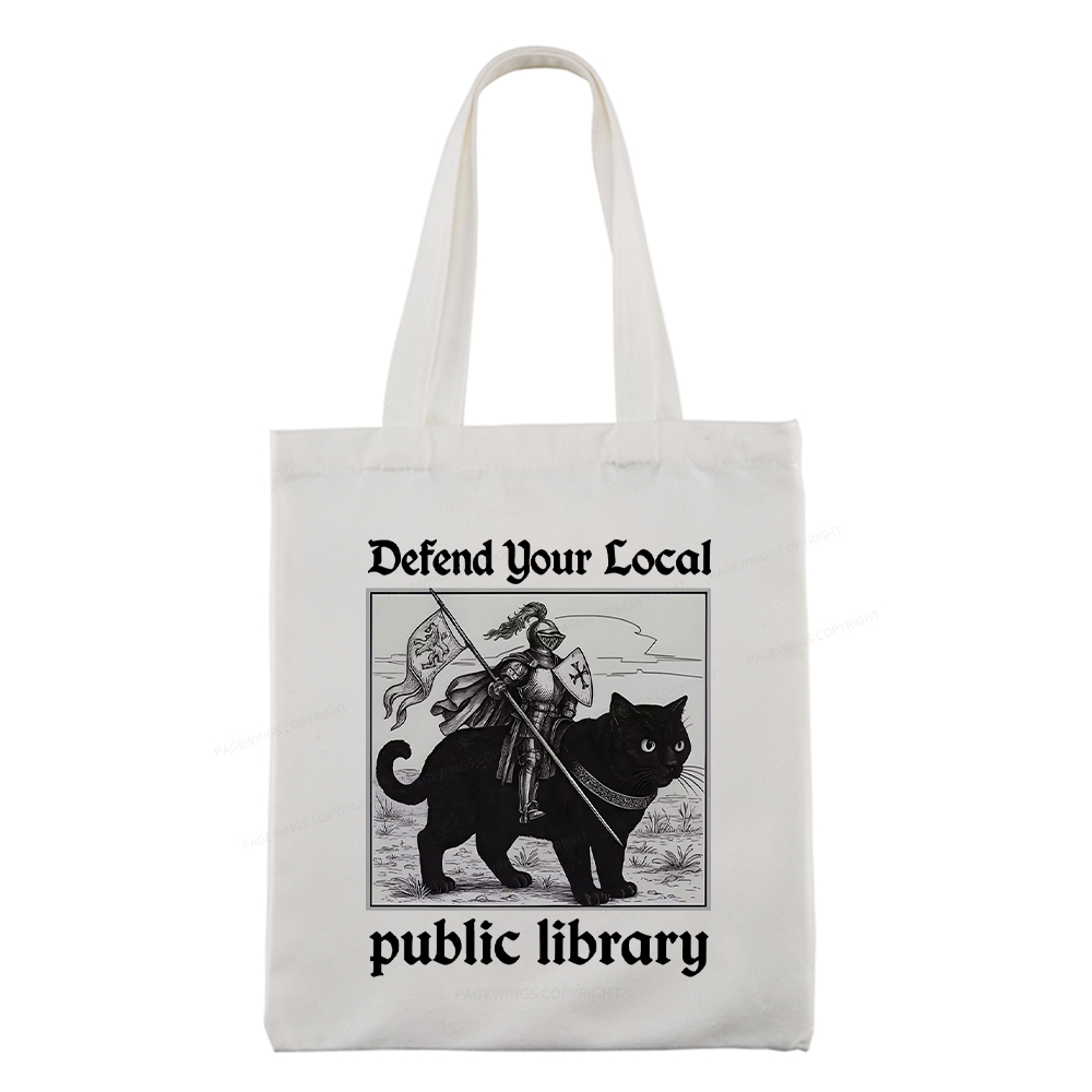 Pagewings Defend Your Local public library Tote Bag