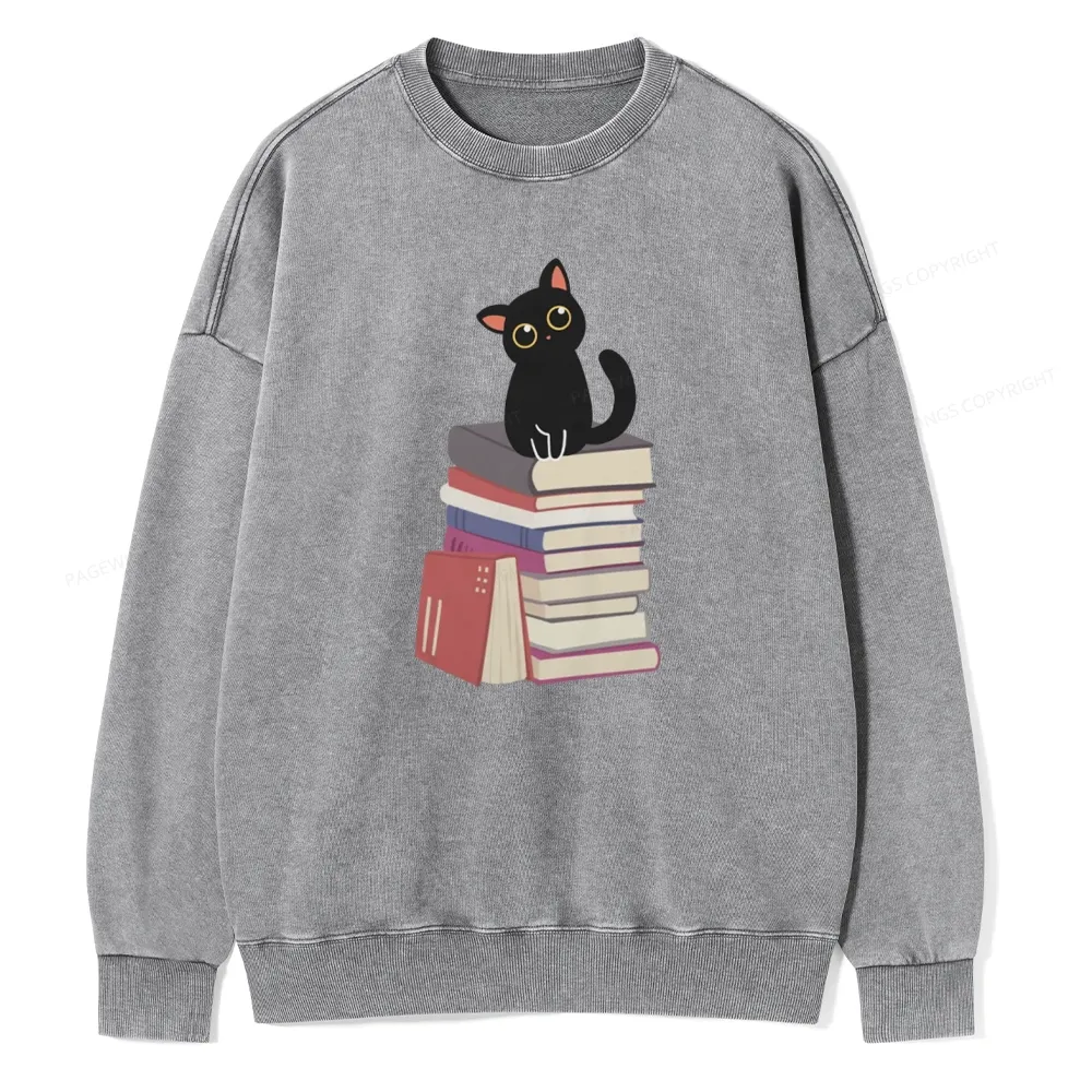 Pagewings It's A Good Day To Read Books Unisex Washed Sweatshirt