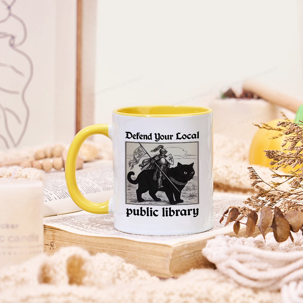 Pagewings Defend Your Local public library Mug
