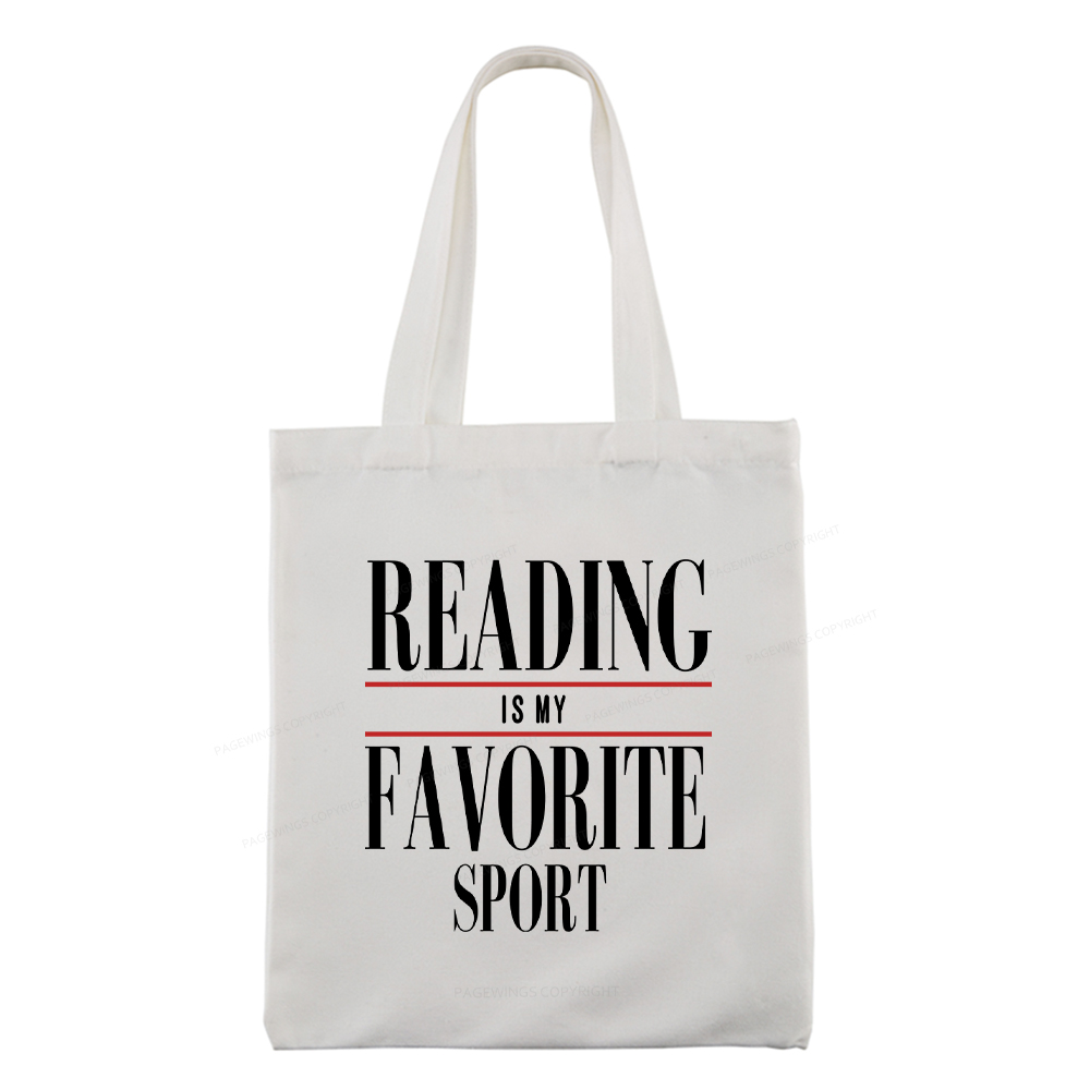 Pagewings Reading Is My Favorite Sport Tote Bag