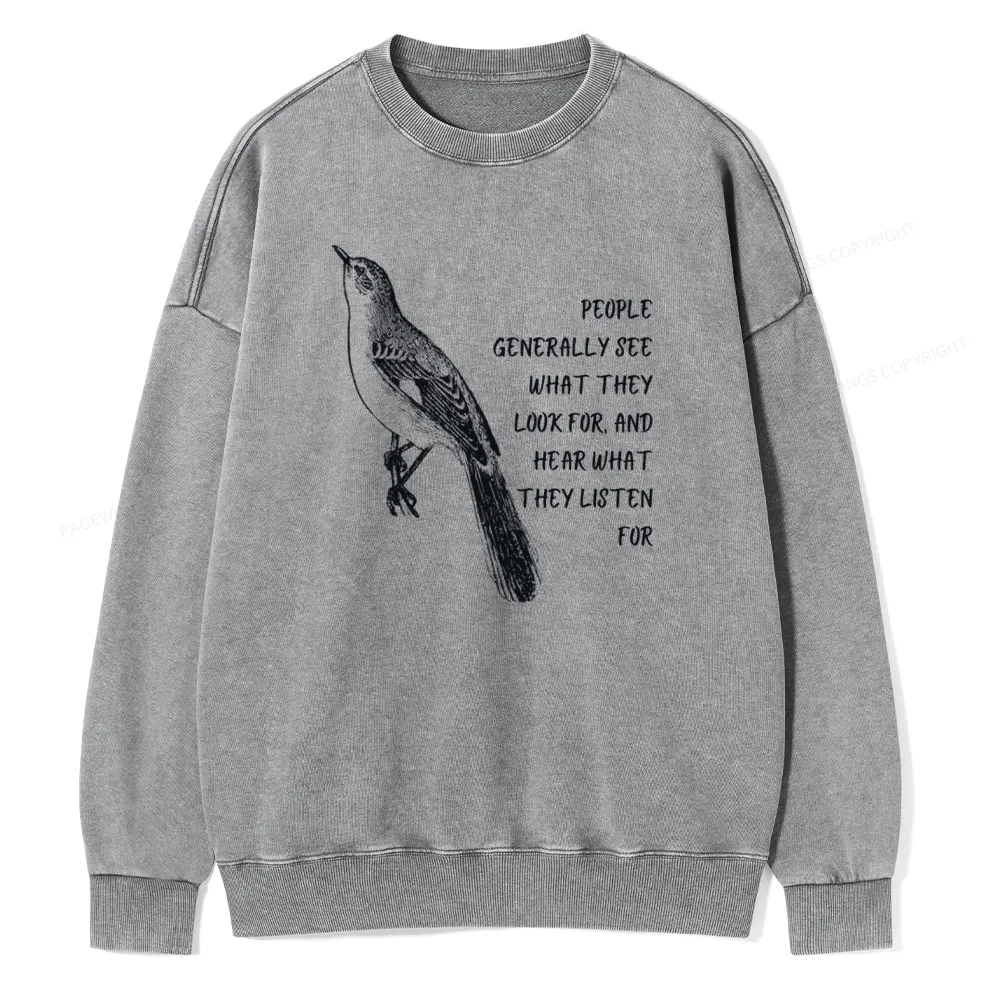 Pagewings To Kill a Mockingbird Unisex Washed Sweatshirt