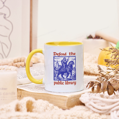 Pagewings Defend the Public Library Mug