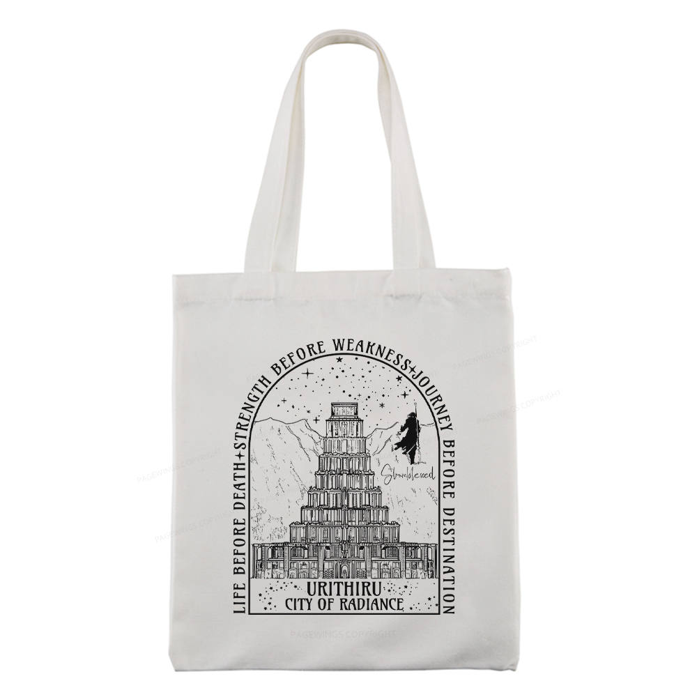Pagewings Life Before Death Strength Before Weaknes Tote Bag