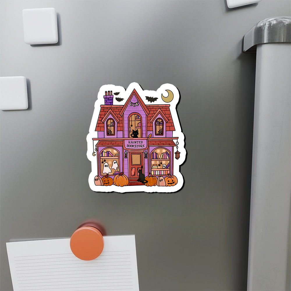 Pagewings Haunted Bookstore Fridge Magnet