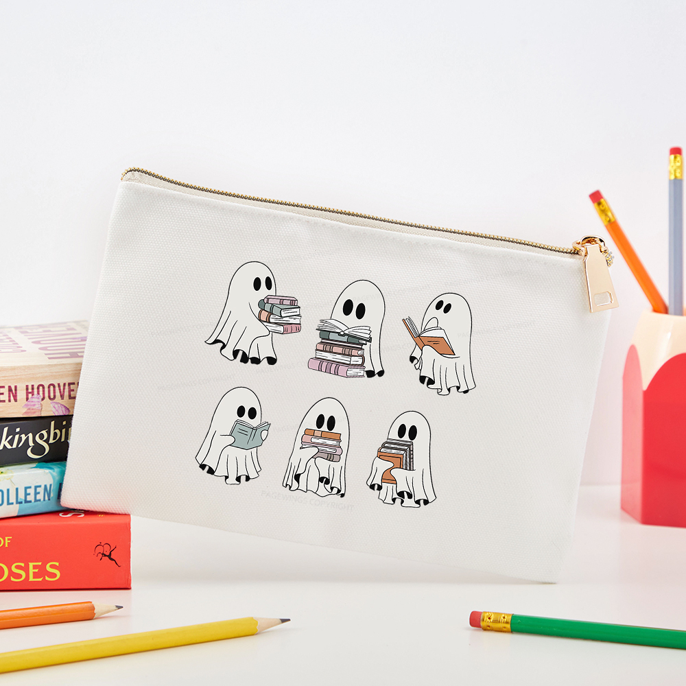 Pagewings Ghost Reading Halloween Pouch