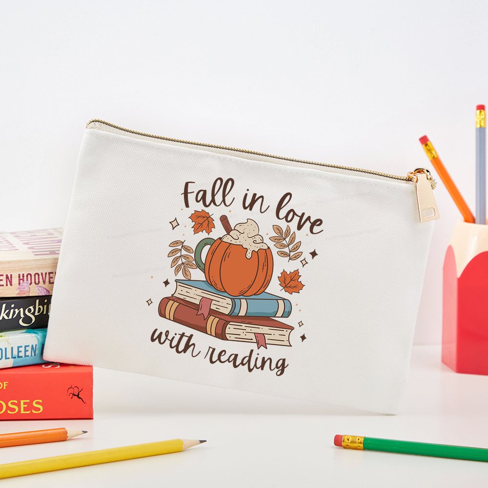 Pagewings Thanksgiving Fall in Love with Reading Pouch