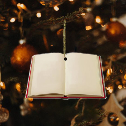 Pagewings Personalized Christmas Bookworm Girl Ornament