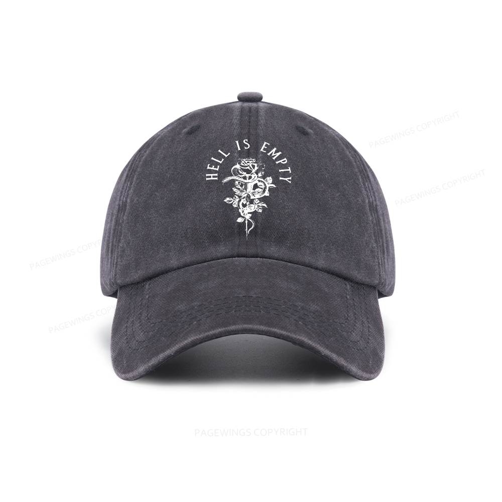 Pagewings Hell Is Empty And All The Devils Are Here Washed Cap