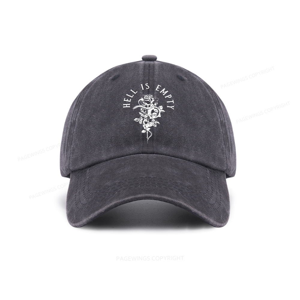 Pagewings Hell Is Empty And All The Devils Are Here Washed Cap