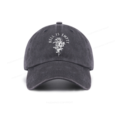 Pagewings Hell Is Empty And All The Devils Are Here Washed Cap