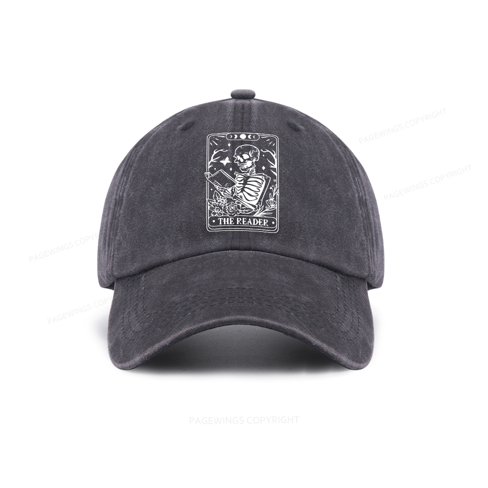 Pagewings Halloween The Reader Tarot Card Washed Cap