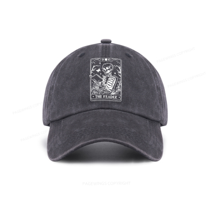Pagewings Halloween The Reader Tarot Card Washed Cap