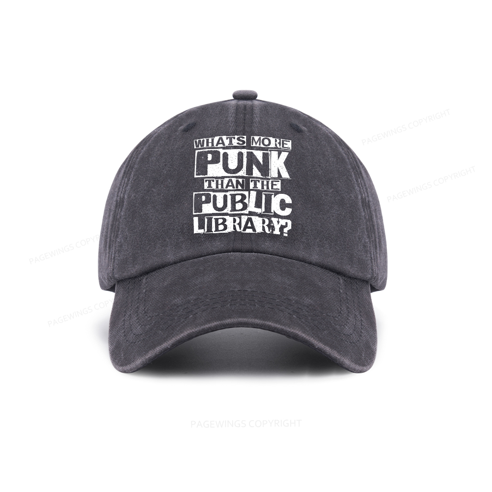 Pagewings What‘s More Punk Than the Public Library Washed Cap