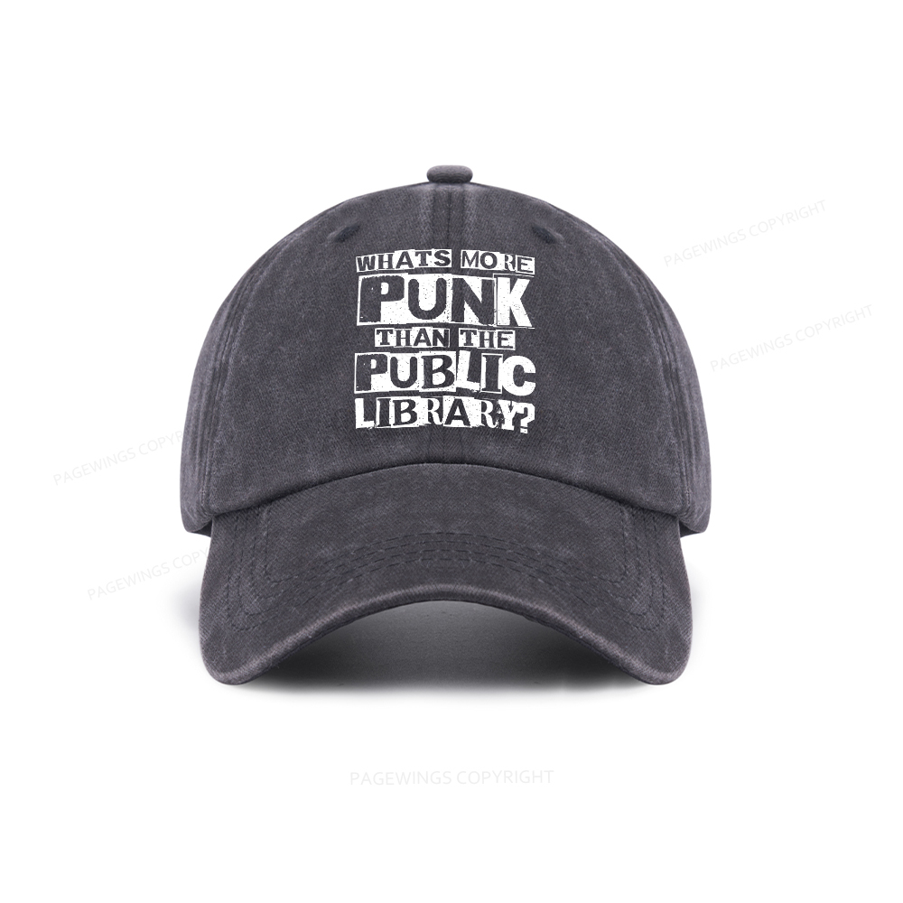 Pagewings What‘s More Punk Than the Public Library Washed Cap