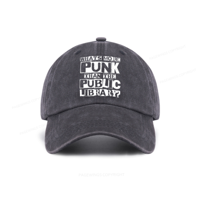 Pagewings What‘s More Punk Than the Public Library Washed Cap