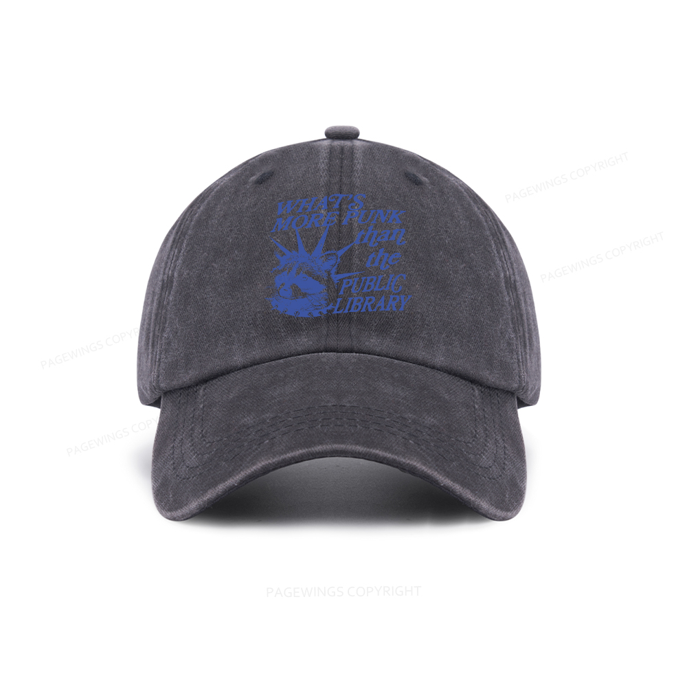 Pagewings What’s More Punk Than The Public Library Washed Cap