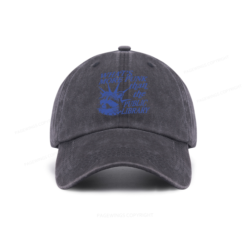 Pagewings What’s More Punk Than The Public Library Washed Cap