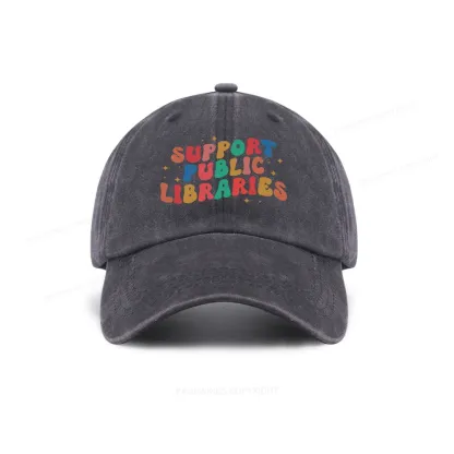 Pagewings Public Library Sweatshirt Washed Cap