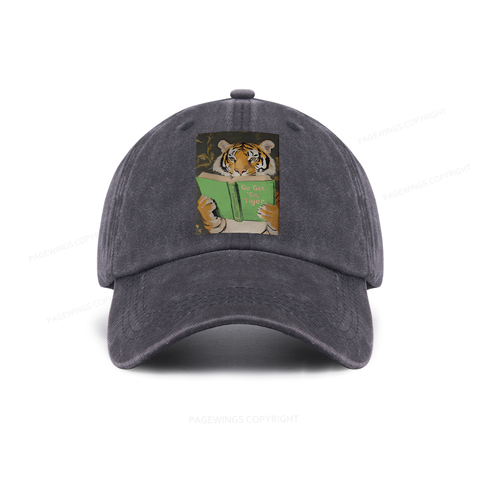 Pagewings Motivational Tiger Washed Cap