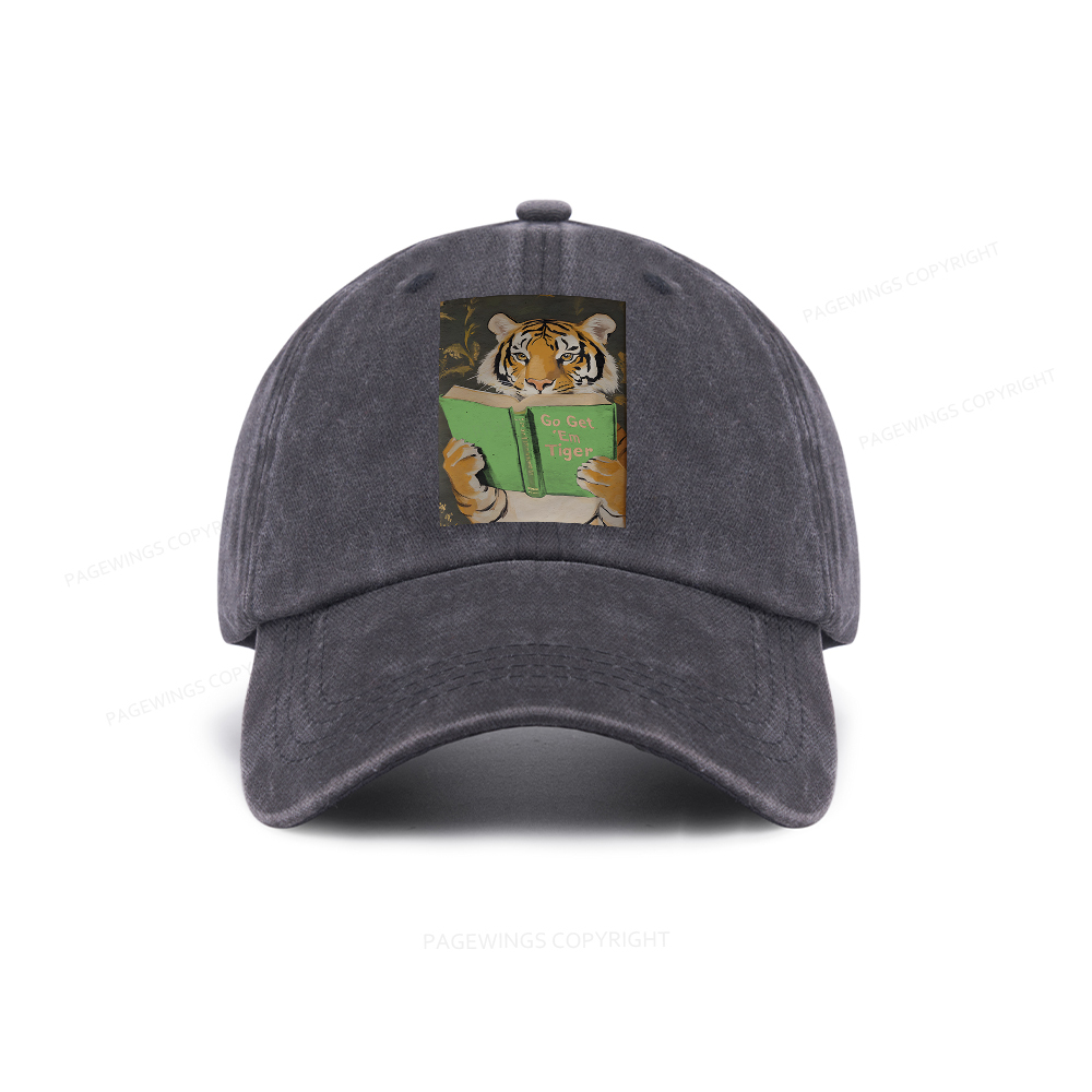 Pagewings Motivational Tiger Washed Cap