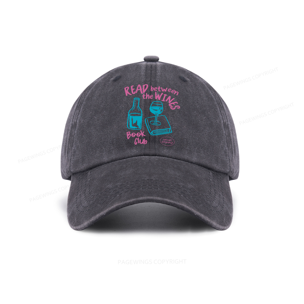 Pagewings Wine Lover Book Club Washed Cap