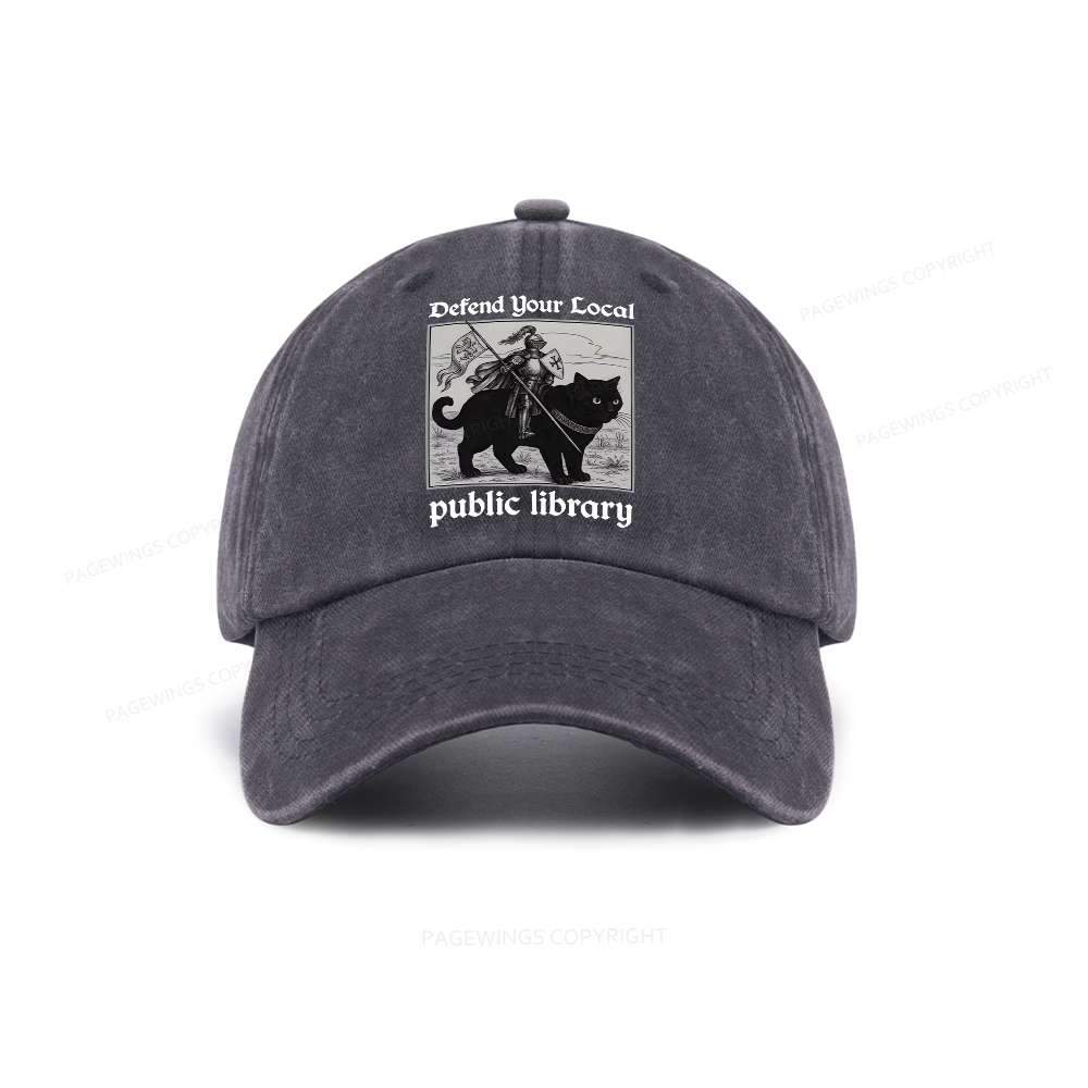 Pagewings Defend Your Local public library Washed Cap