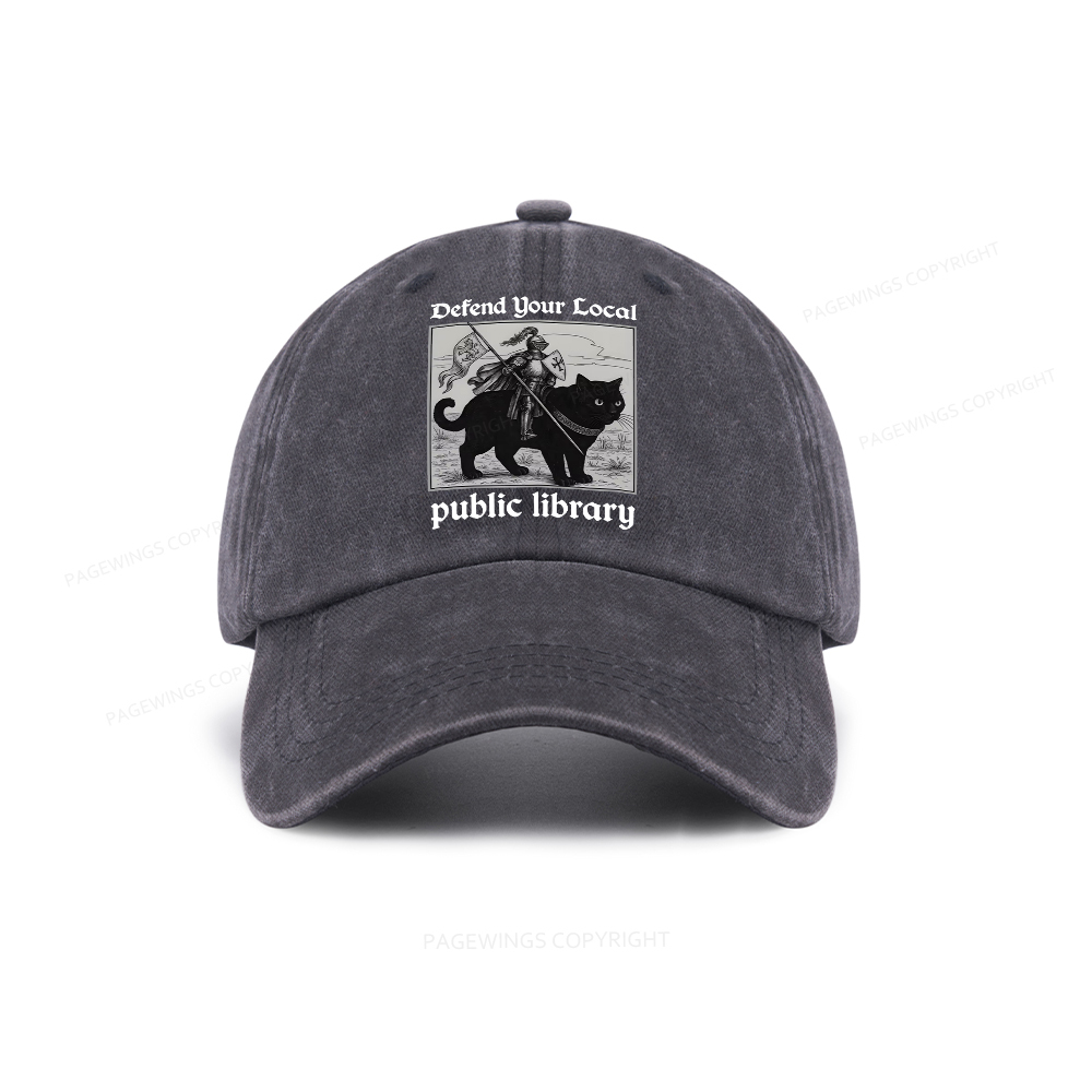 Pagewings Defend Your Local public library Washed Cap