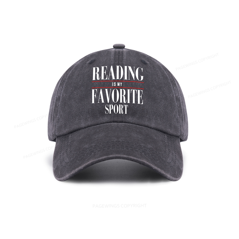 Pagewings Reading Is My Favorite Sport Washed Cap