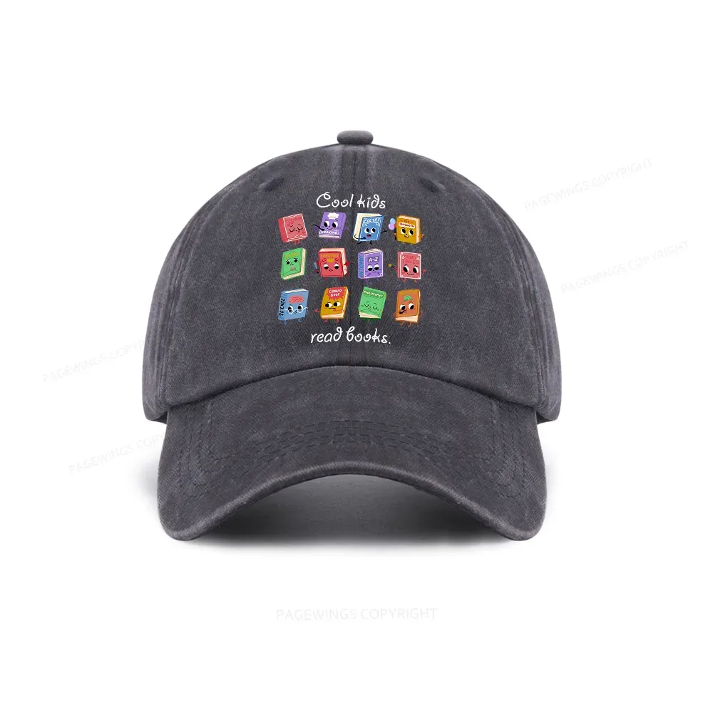 Pagewings School Librarian Shirt, Back To School Shirt Teacher Washed Cap