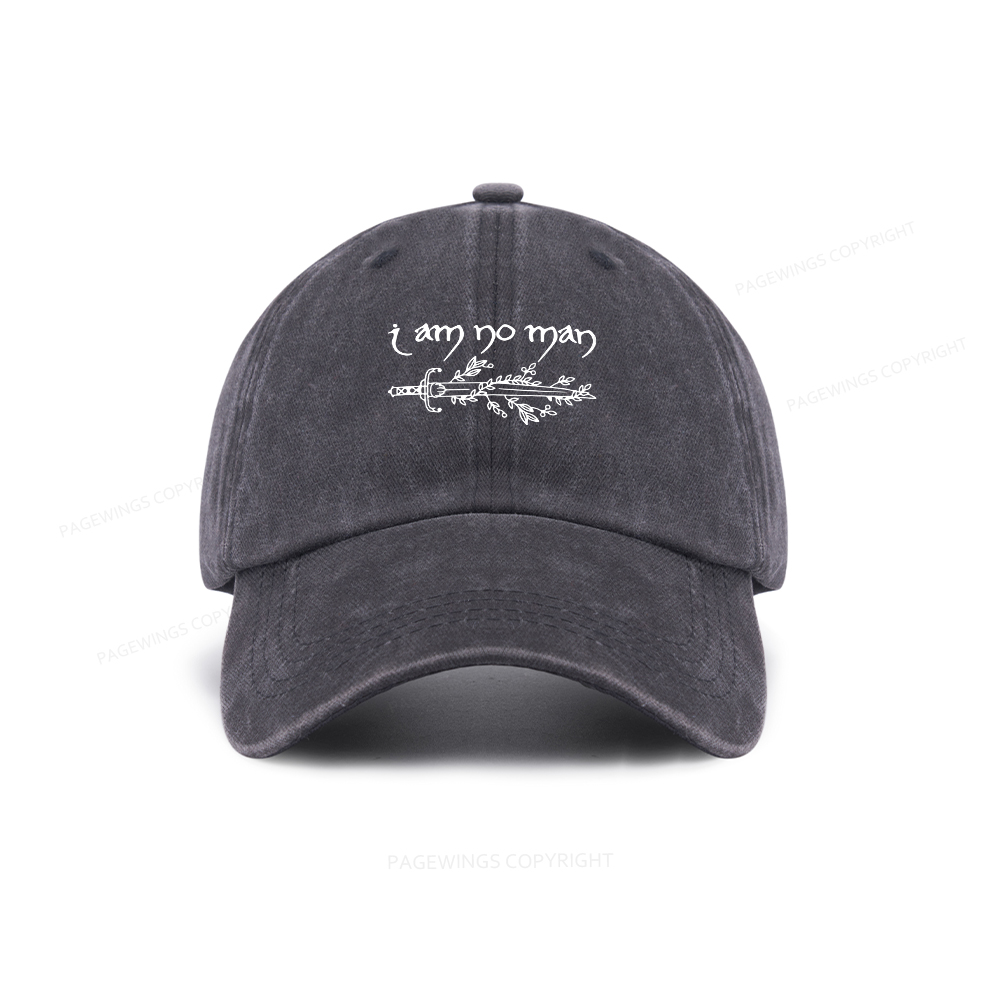 Pagewings I Am No Man Washed Cap