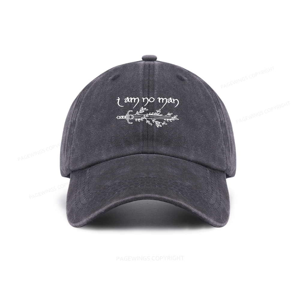 Pagewings I Am No Man Washed Cap