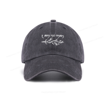 Pagewings I Am No Man Washed Cap