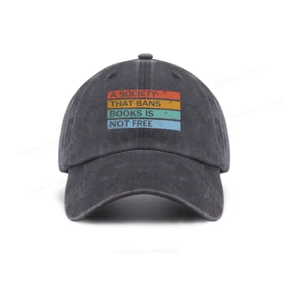 Pagewings Banned Books Shirt, Read Banned Books Washed Cap