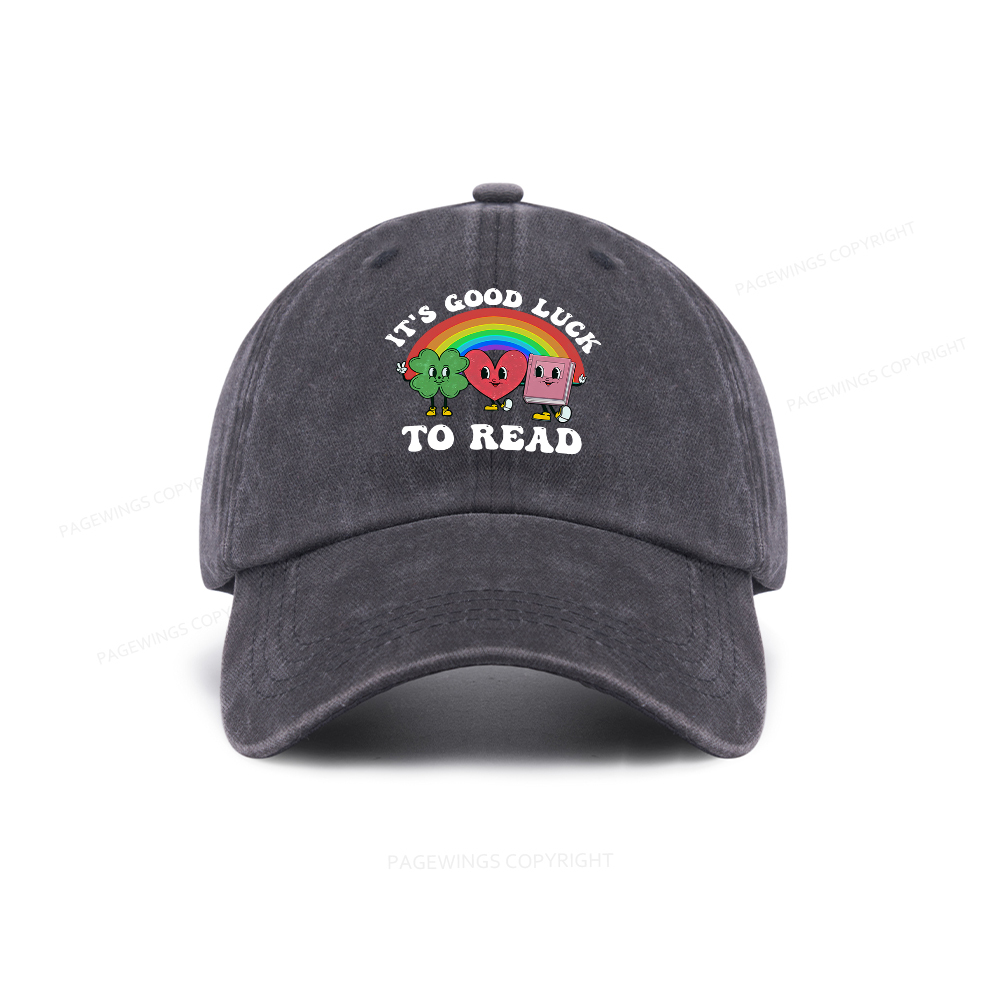 Pagewings St. Patrick's Day Librarian Washed Cap