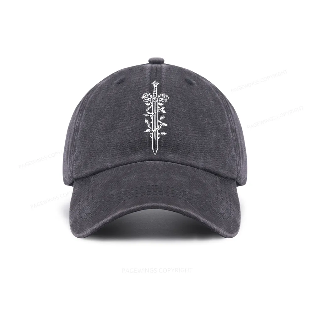 Pagewings Throne of Glass Merch, TOG Shirt, Aelin Galathynius Washed Cap