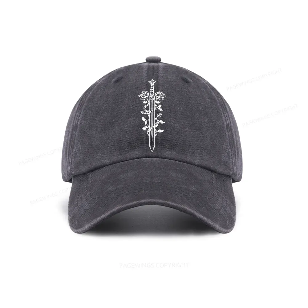 Pagewings Throne of Glass Merch, TOG Shirt, Aelin Galathynius Washed Cap