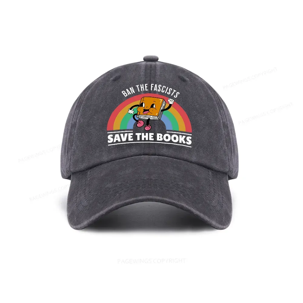 Pagewings Ban The Fascists Save The Books Washed Cap