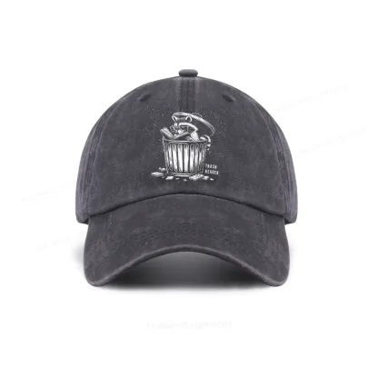 Pagewings Trash Reader Raccoon - Book Quote Washed Cap