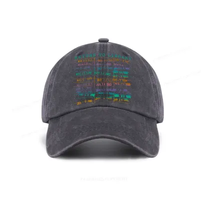 Pagewing Vintage Library Rainbow Washed Cap