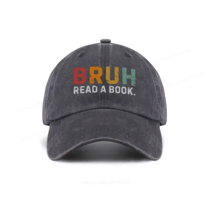 Pagewings Read A Book Bruh Washed Cap