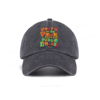 Pagewings What’s More Punk Than The Public Library Washed Cap