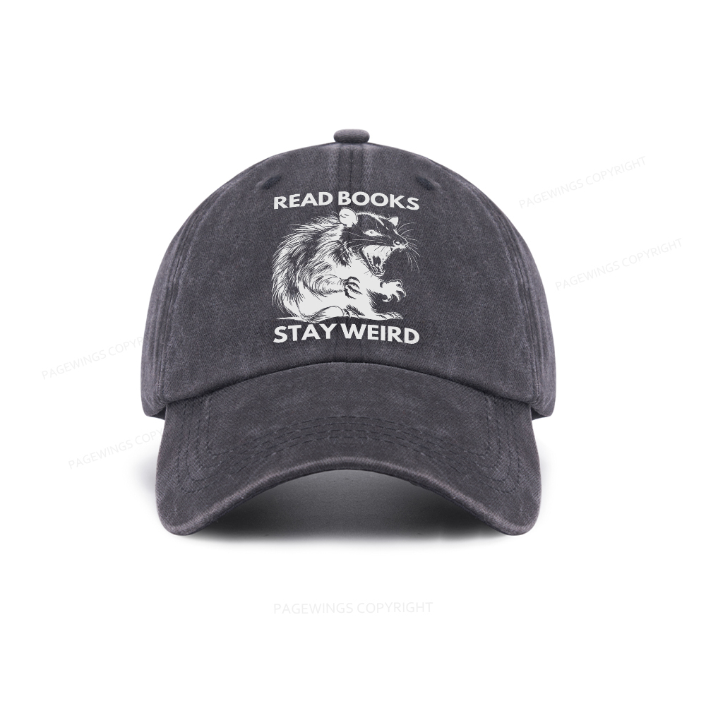 Pagewings Read Books Stay Weird Washed Cap