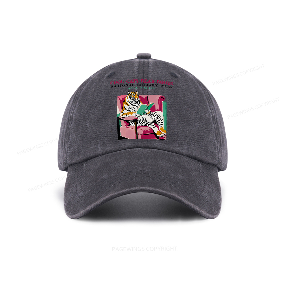 Pagewings Library Week Poster 1996 Washed Cap