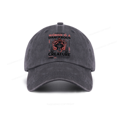 Pagewings A Well-Read Woman is A Dangerous Creature Washed Cap