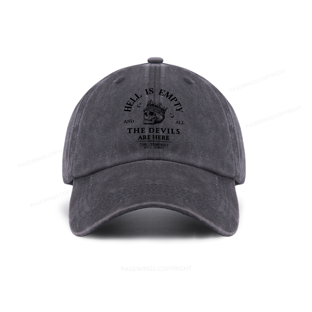 Pagewings Hell Is Empty And All The Devils Are Here Washed Cap